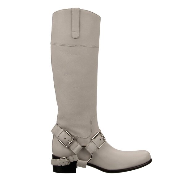 Dolce & Gabbana - Biker Buckles Boots HARLEY White 39 US 9 - Picture 1 of 5